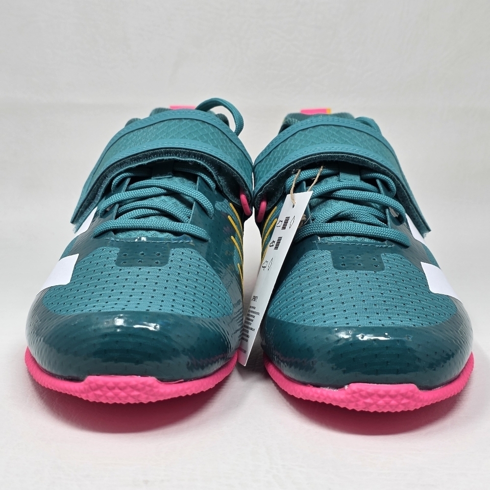 Adidas Adipower Weightlifting 3 Shoes Mens Size 13 Teal White Pink JP9871 New - Picture 8 of 13